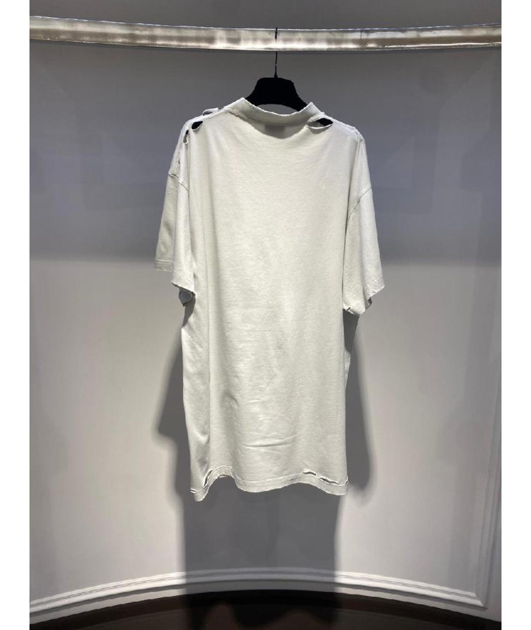 BALENCIAGA Белая футболка, фото 2
