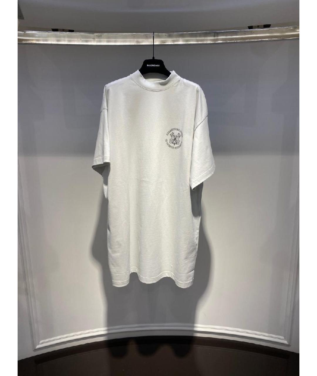 BALENCIAGA Белая футболка, фото 3