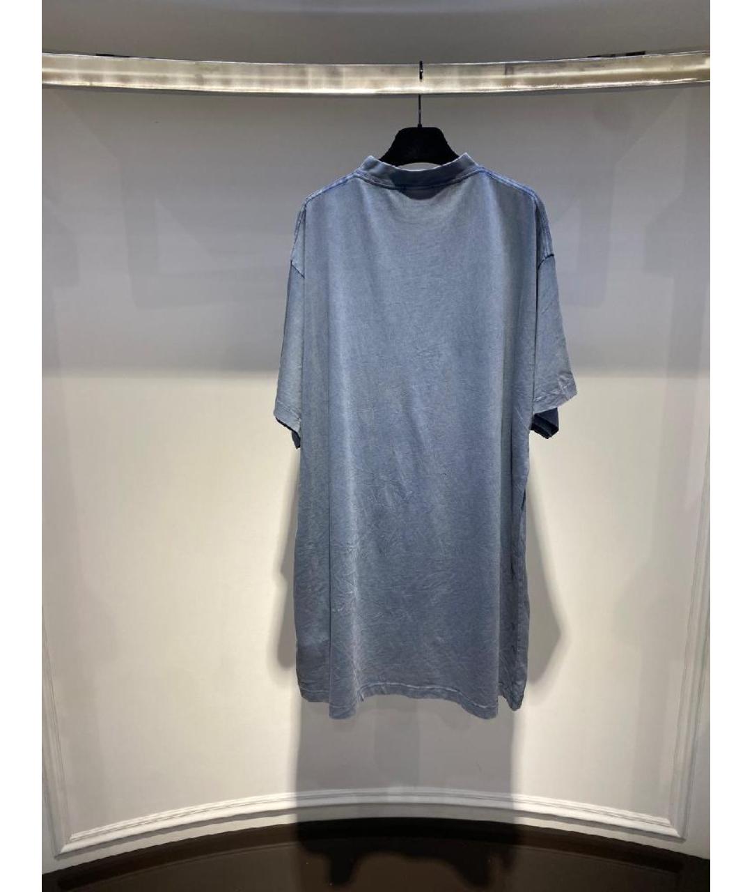 BALENCIAGA Синяя футболка, фото 2