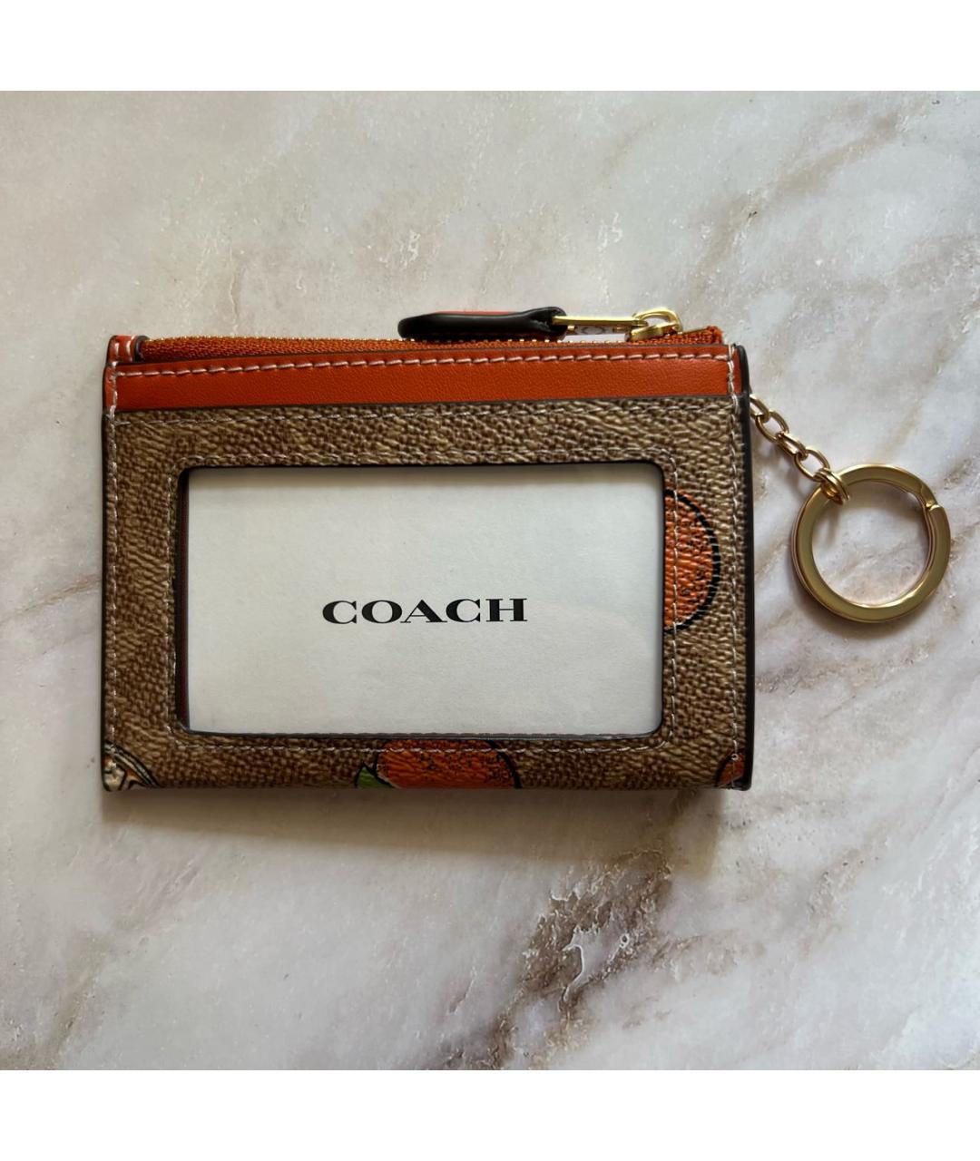 COACH Коричневый кожаный кардхолдер, фото 3