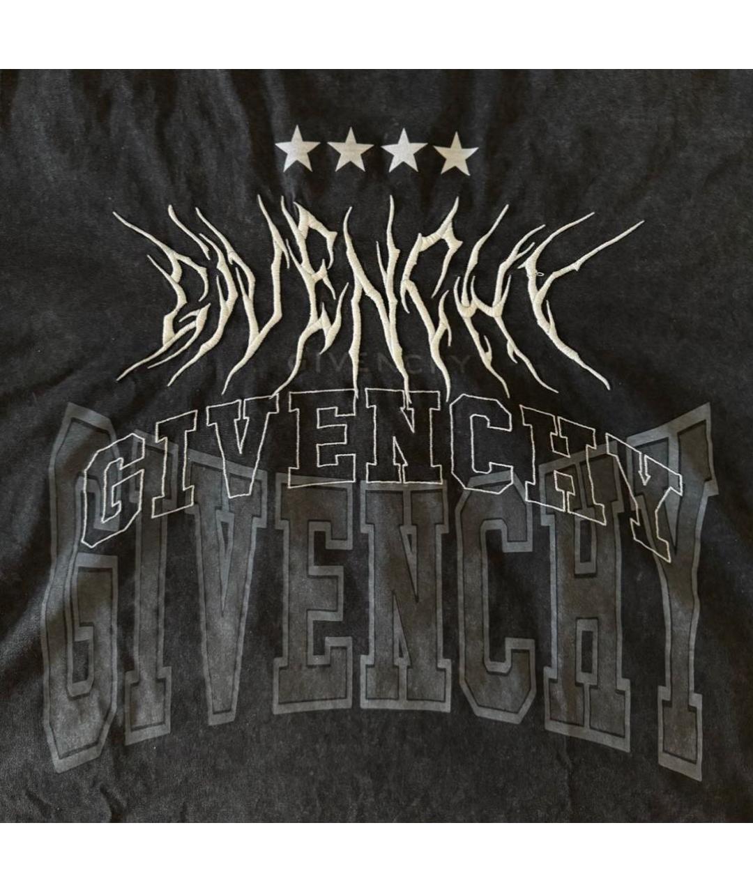 GIVENCHY Антрацитовая хлопковая футболка, фото 4