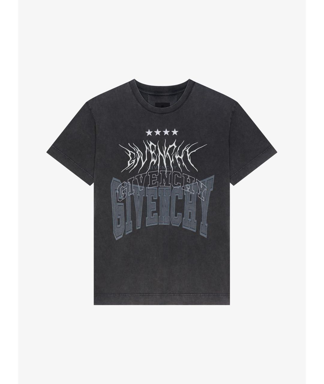 GIVENCHY Антрацитовая хлопковая футболка, фото 7