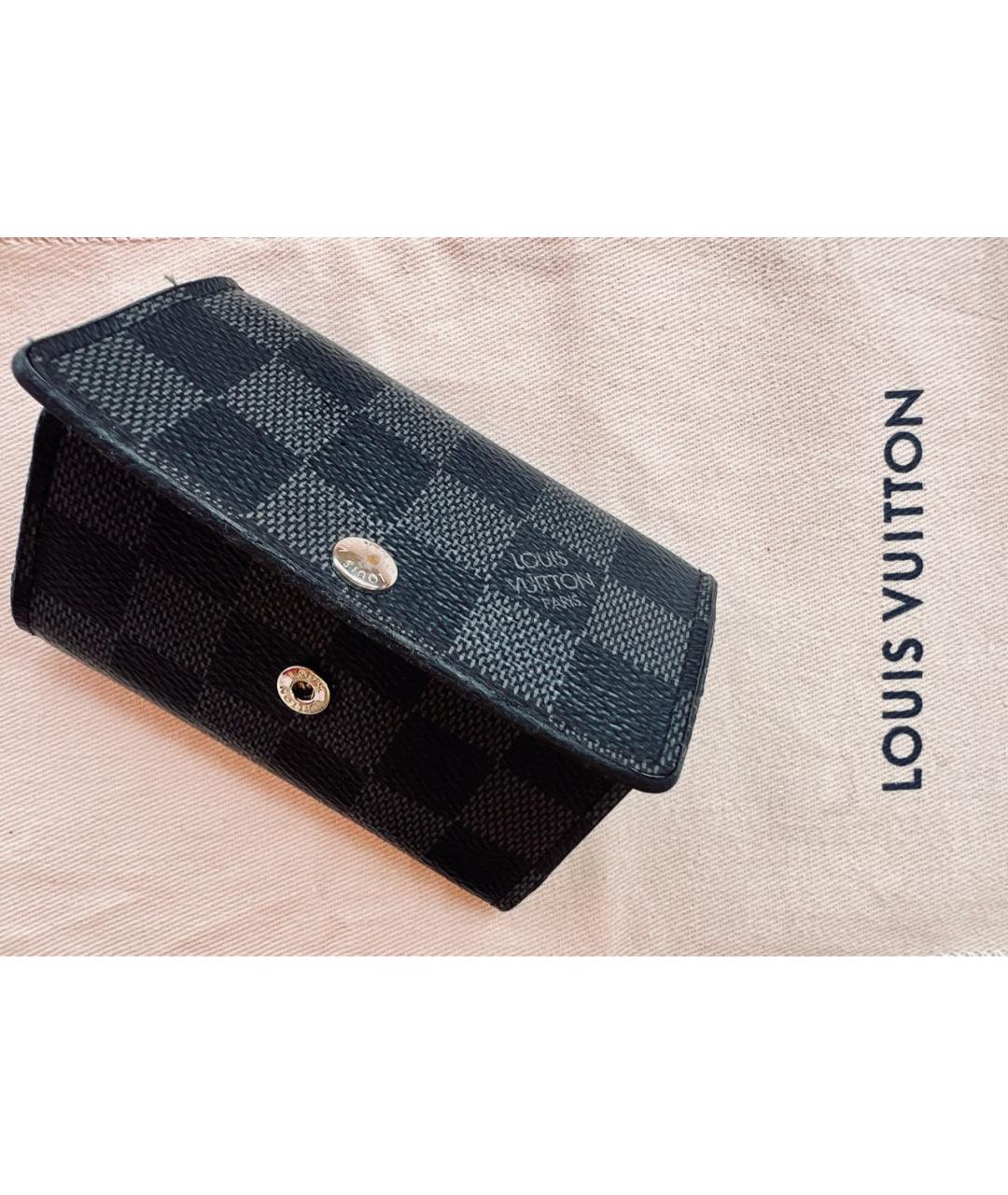 LOUIS VUITTON Черная ключница, фото 3