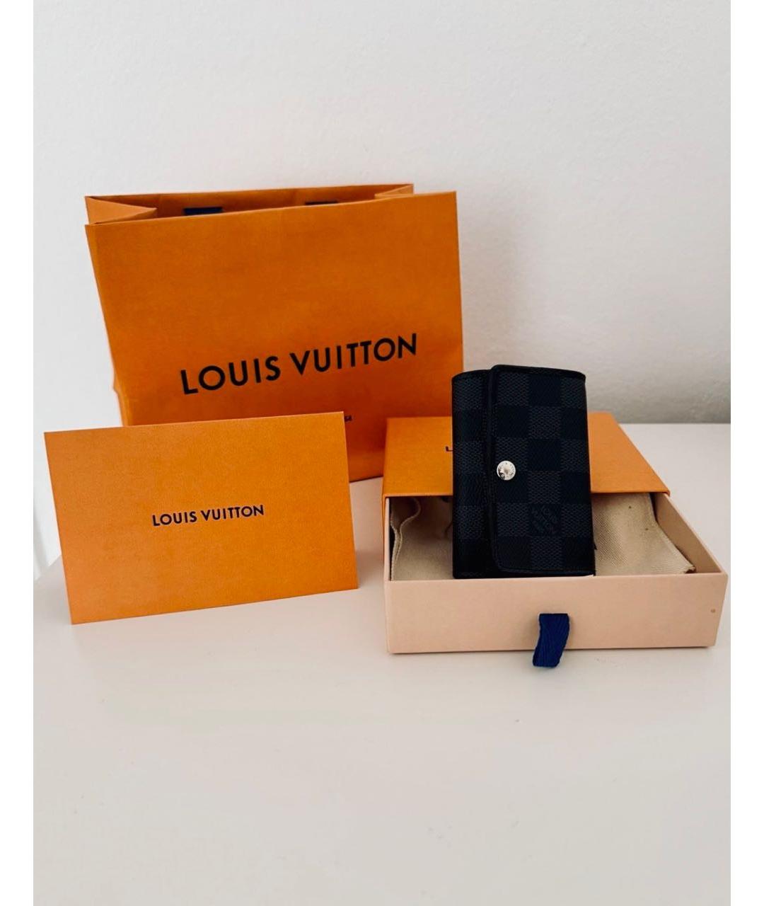 LOUIS VUITTON Черная ключница, фото 8