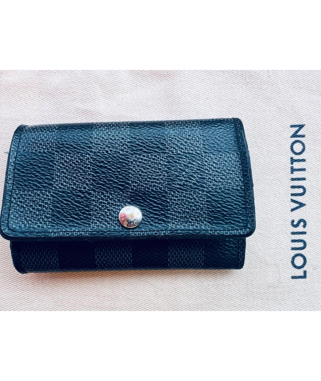 LOUIS VUITTON Черная ключница, фото 9