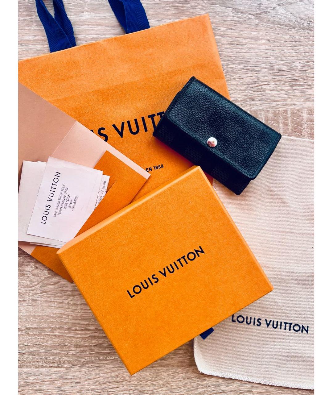 LOUIS VUITTON Черная ключница, фото 5