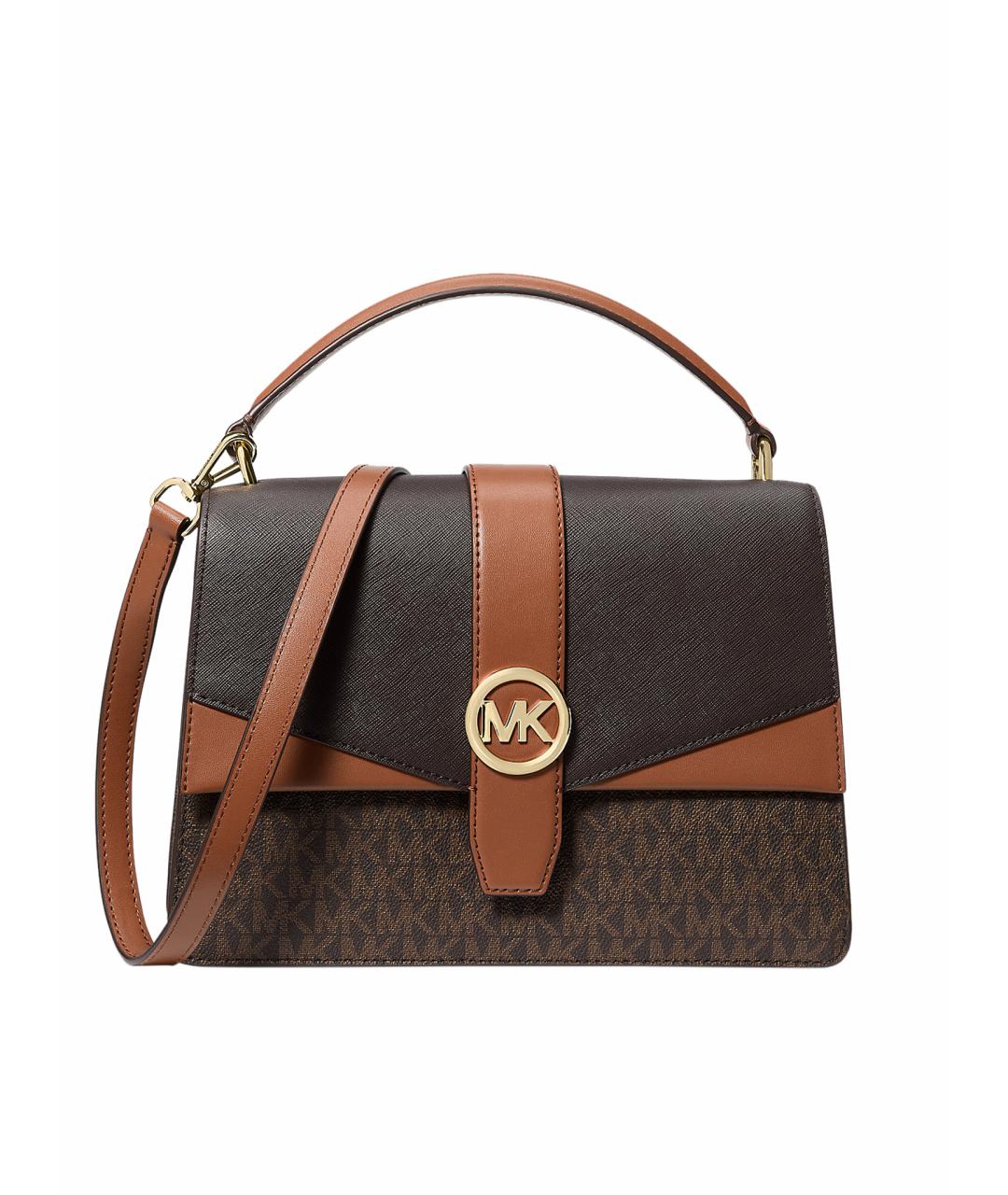 MICHAEL KORS Коричневая сумка с короткими ручками из искусственной кожи, фото 1
