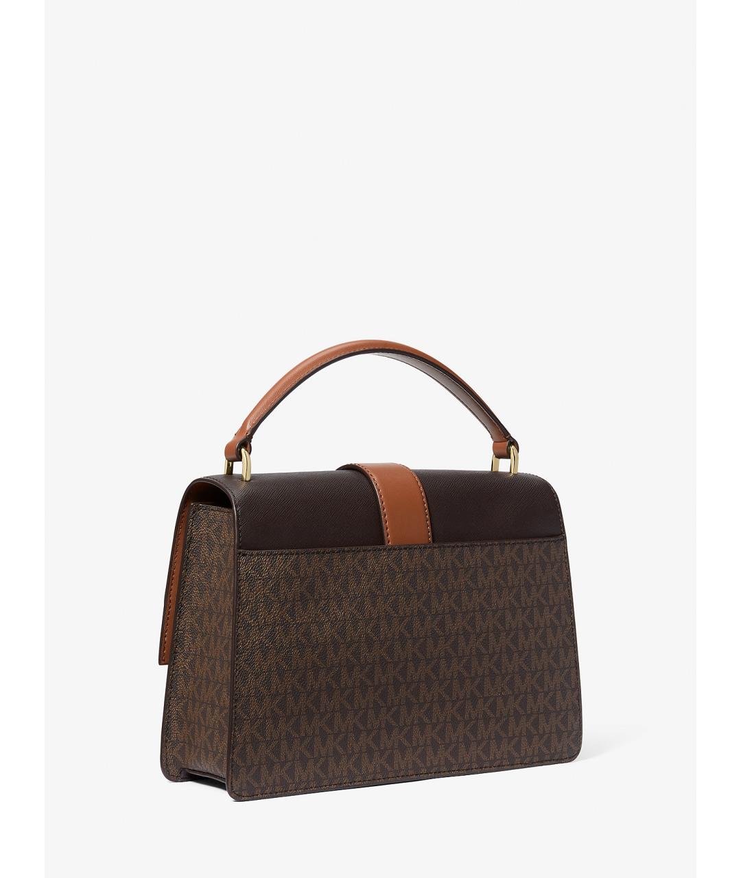 MICHAEL KORS Коричневая сумка с короткими ручками из искусственной кожи, фото 2
