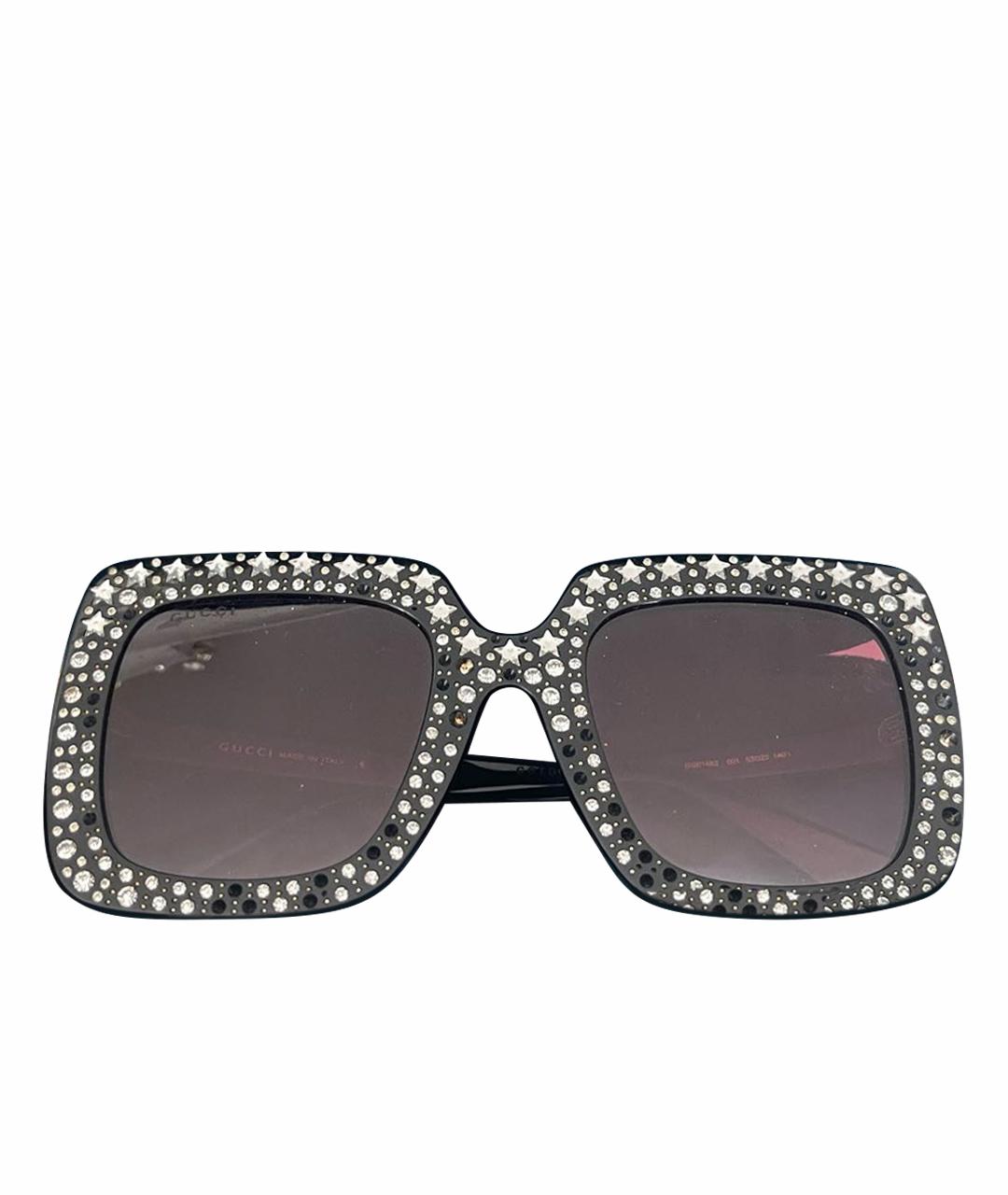 GUCCI Черные пластиковые солнцезащитные очки, фото 1