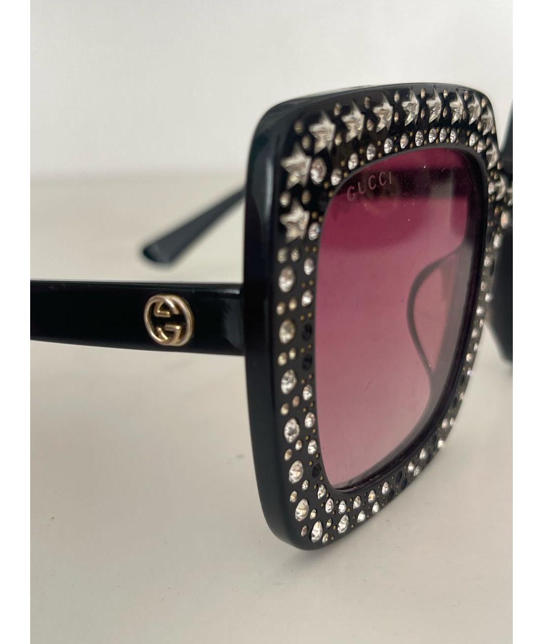GUCCI Черные пластиковые солнцезащитные очки, фото 3