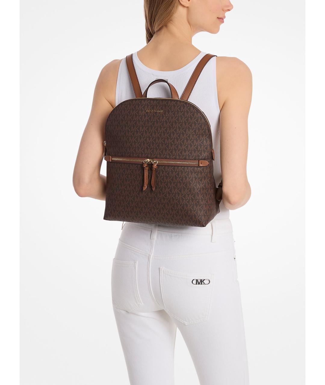 MICHAEL KORS Коричневый рюкзак из искусственной кожи, фото 3