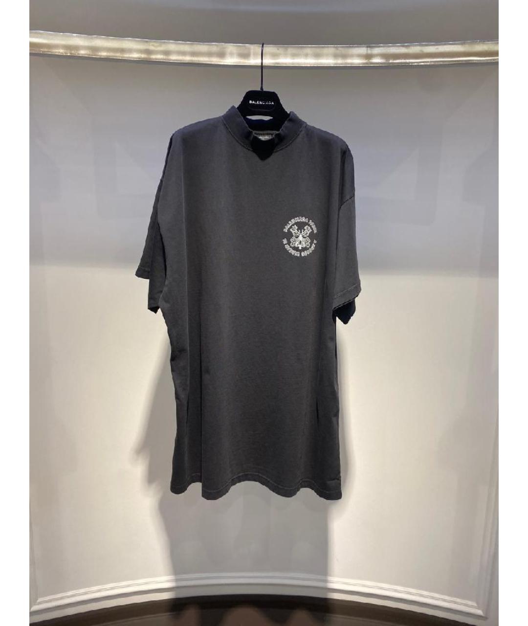 BALENCIAGA Черная футболка, фото 3