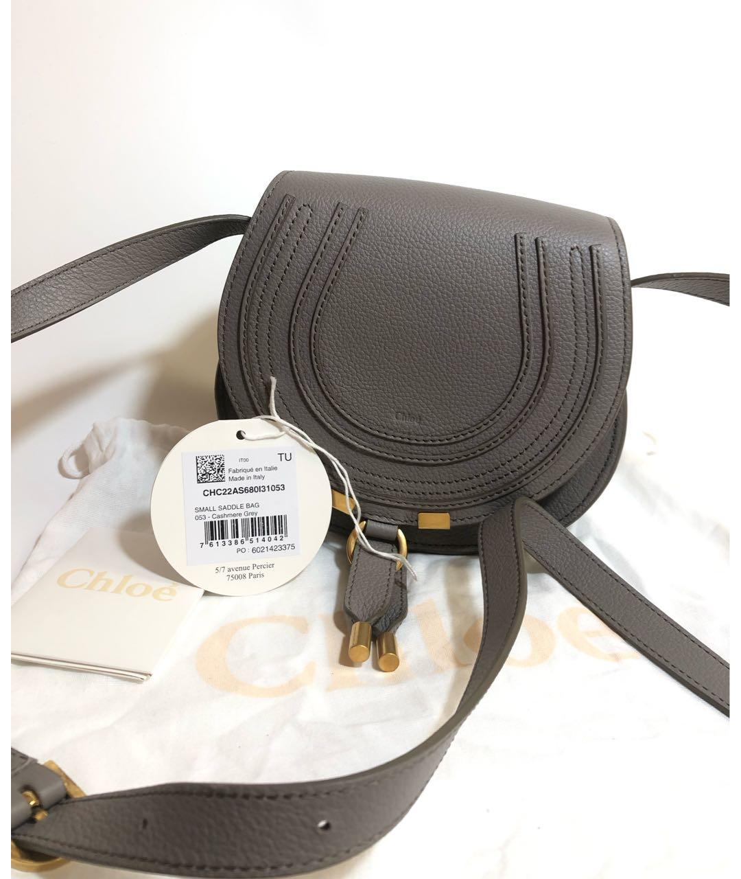 CHLOE Серая кожаная сумка через плечо, фото 5