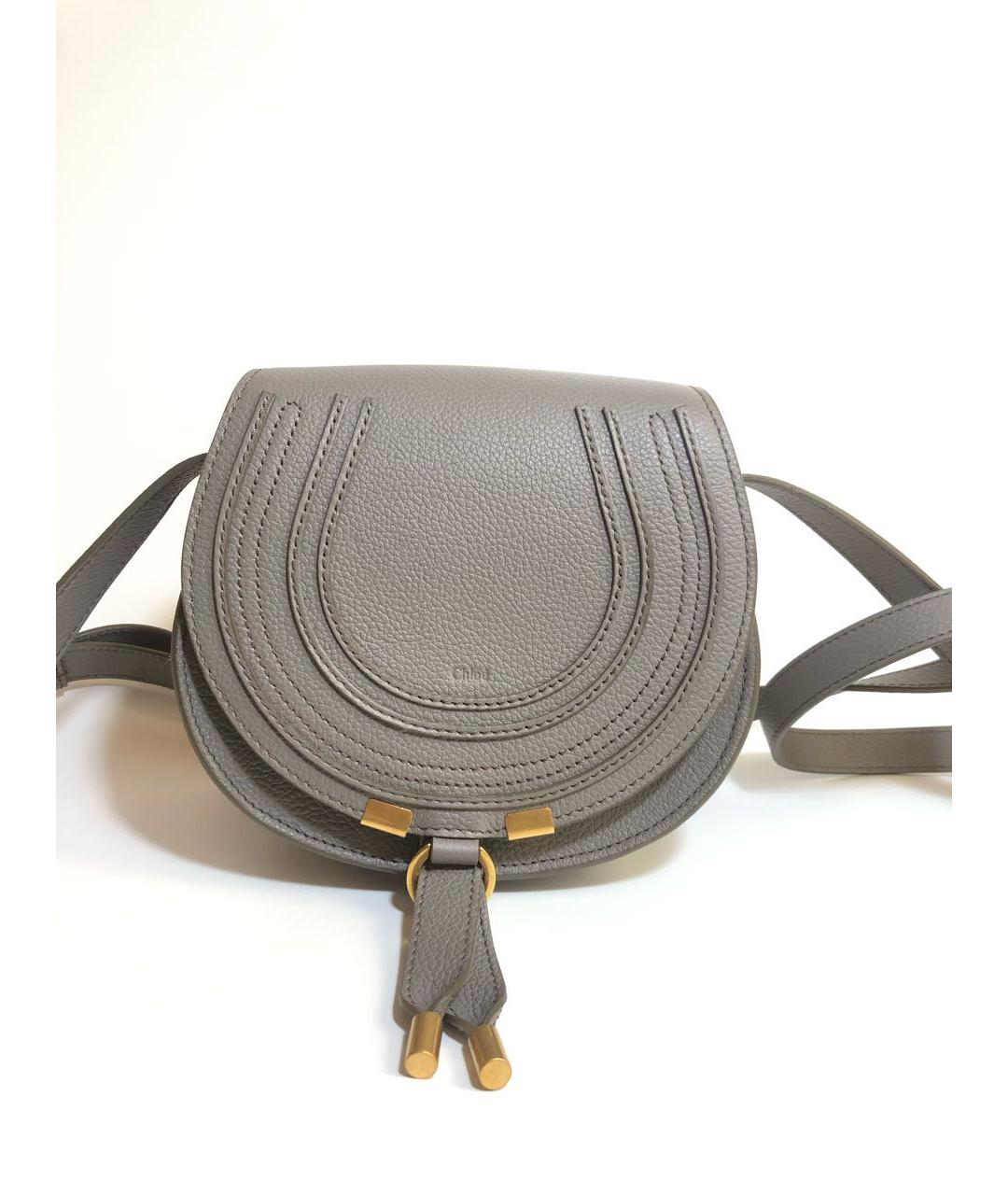 CHLOE Серая кожаная сумка через плечо, фото 6