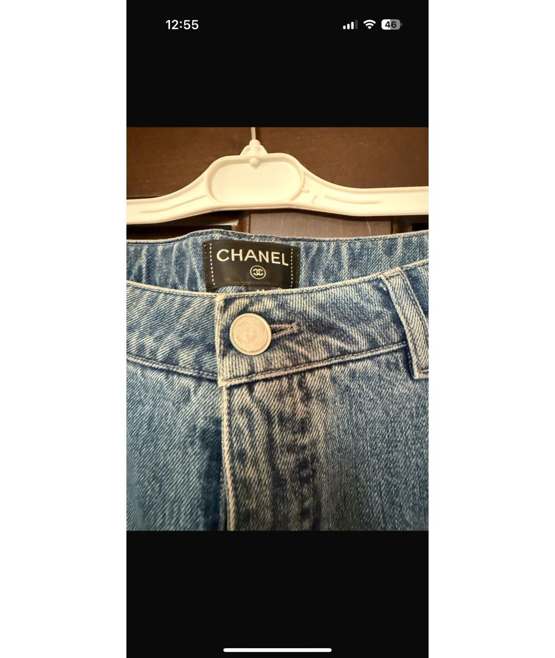 CHANEL Синие джинсы слим, фото 2