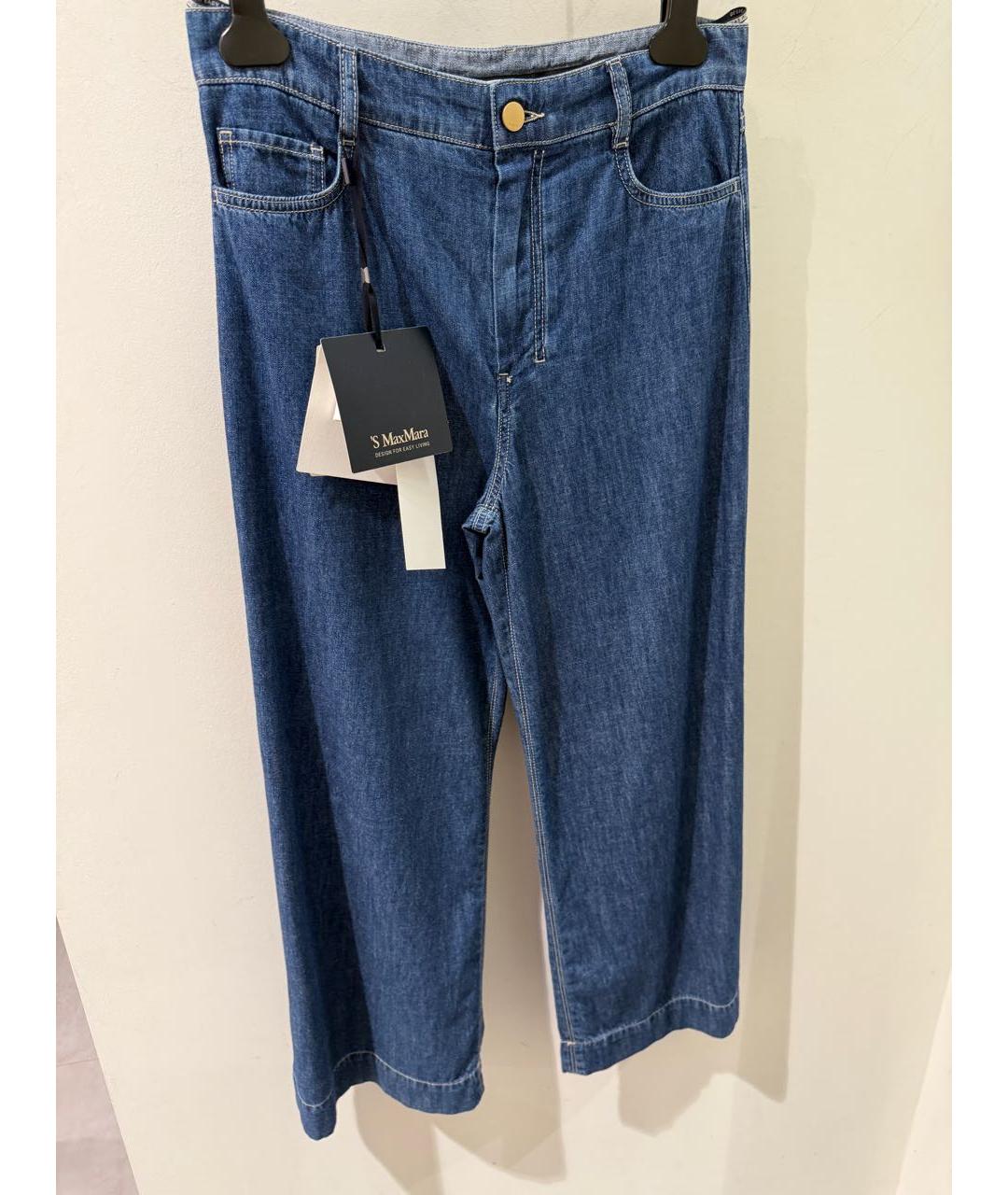 'S MAX MARA Темно-синие хлопковые капри, фото 3