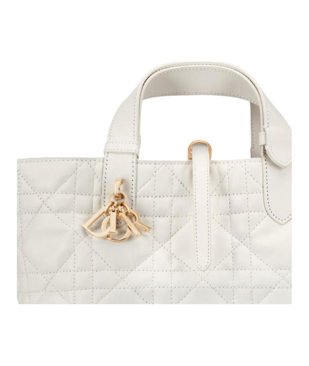 CHRISTIAN DIOR Белая сумка с короткими ручками, фото 6