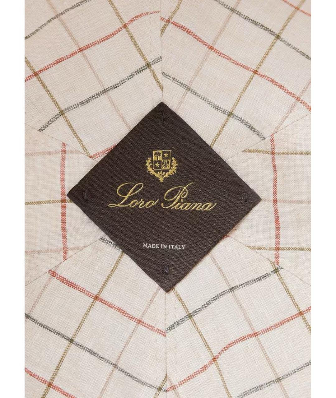 LORO PIANA Серая льняная кепка/бейсболка, фото 4