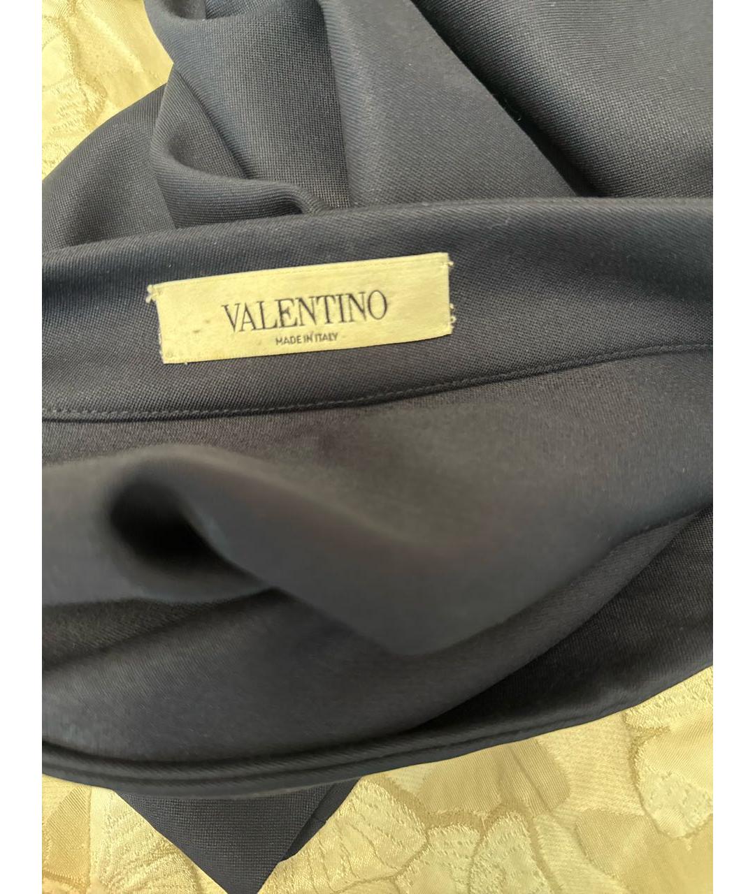 VALENTINO Синяя шерстяная юбка миди, фото 3