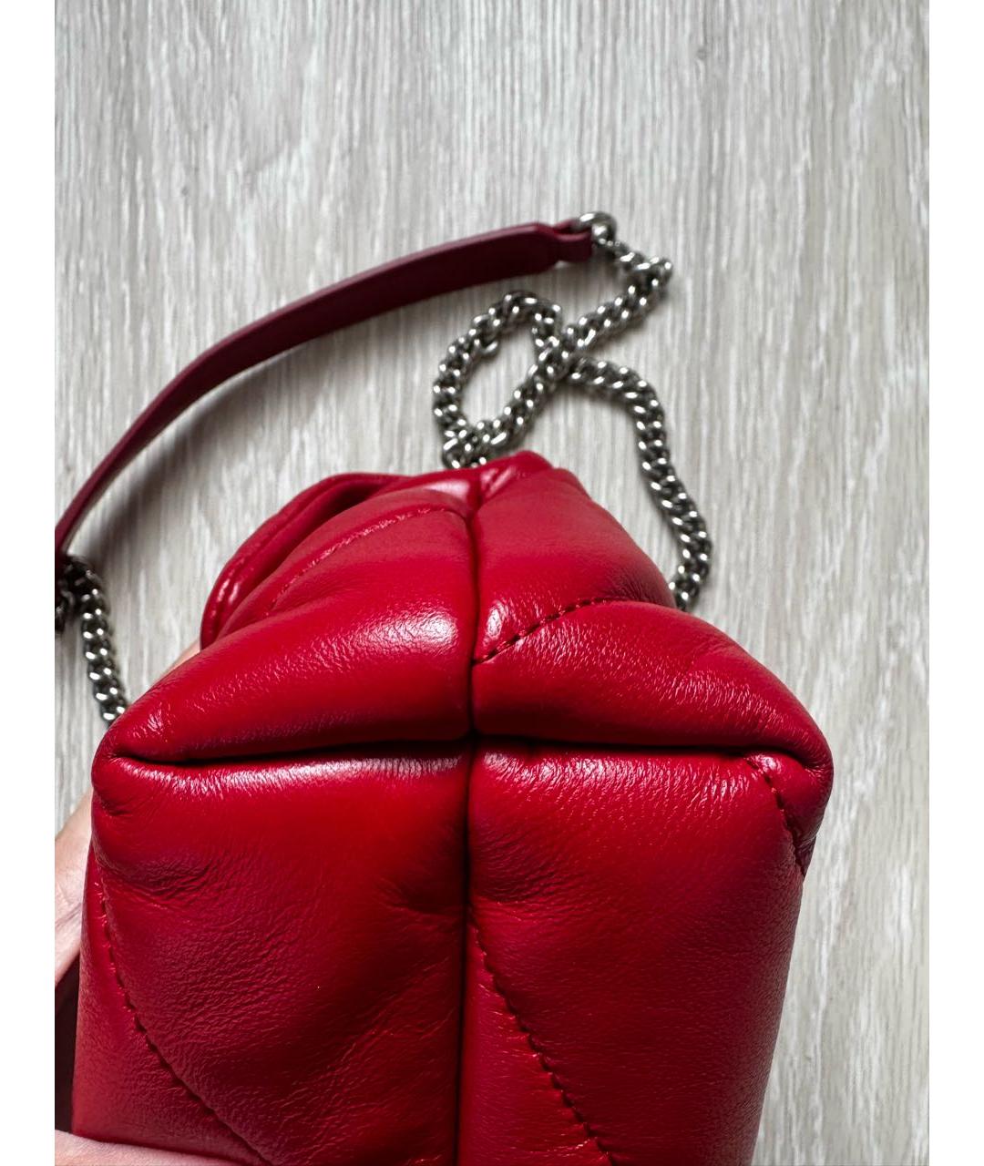 PINKO Красная кожаная сумка через плечо, фото 4