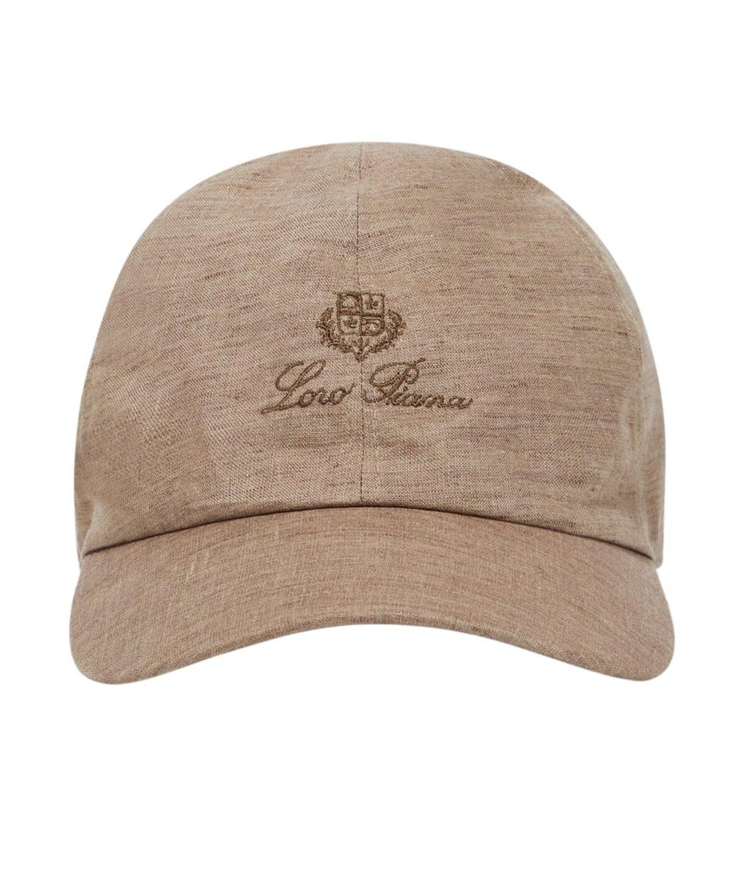 LORO PIANA Бежевая льняная кепка/бейсболка, фото 4