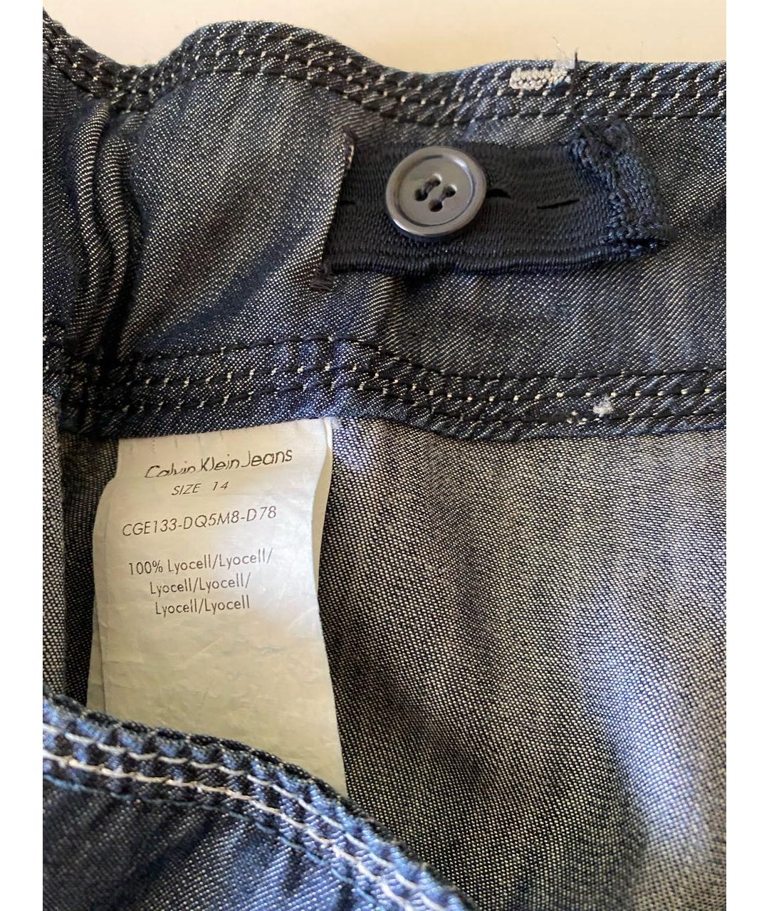 CALVIN KLEIN Синяя юбка мини, фото 5