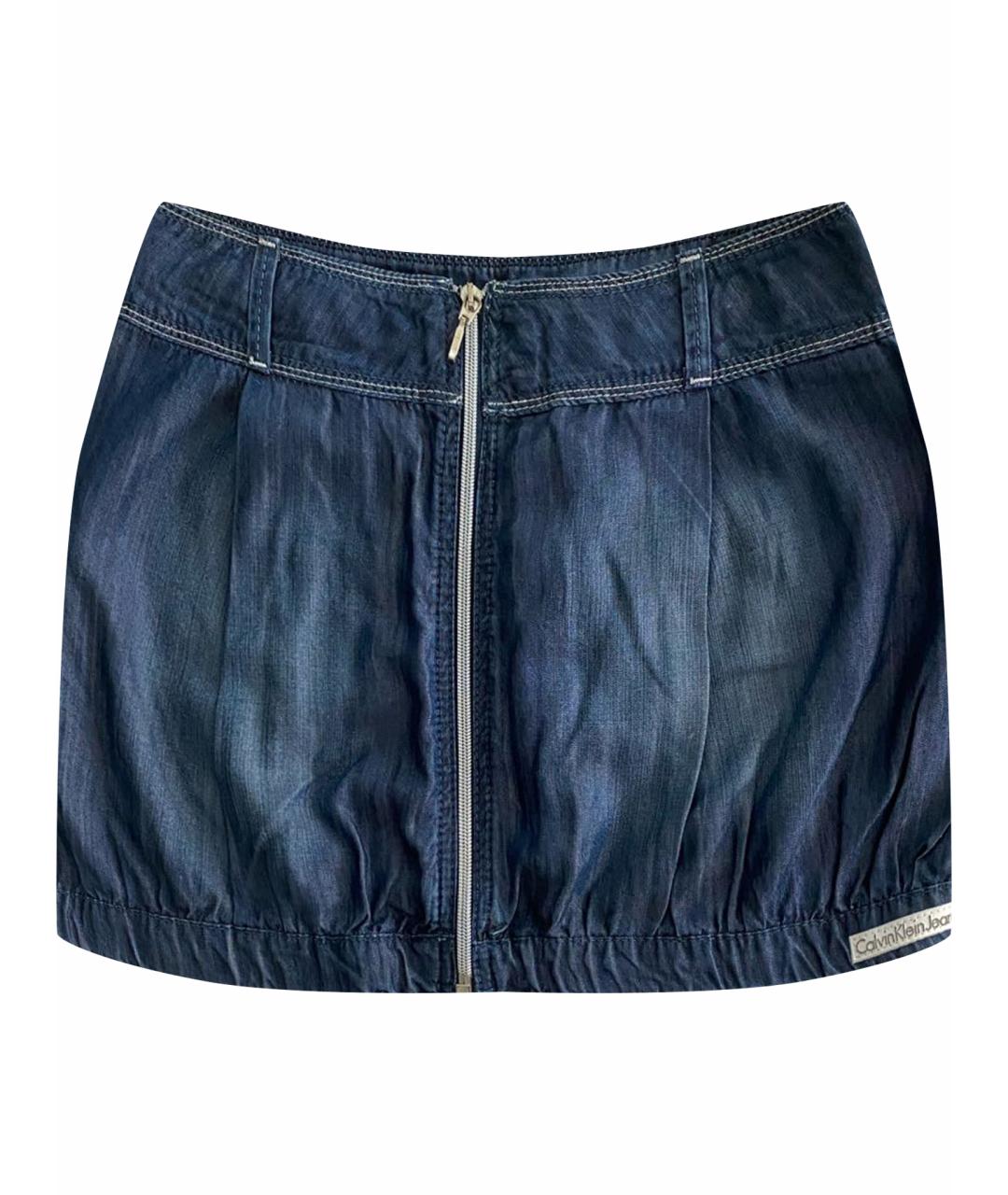 CALVIN KLEIN Синяя юбка мини, фото 1
