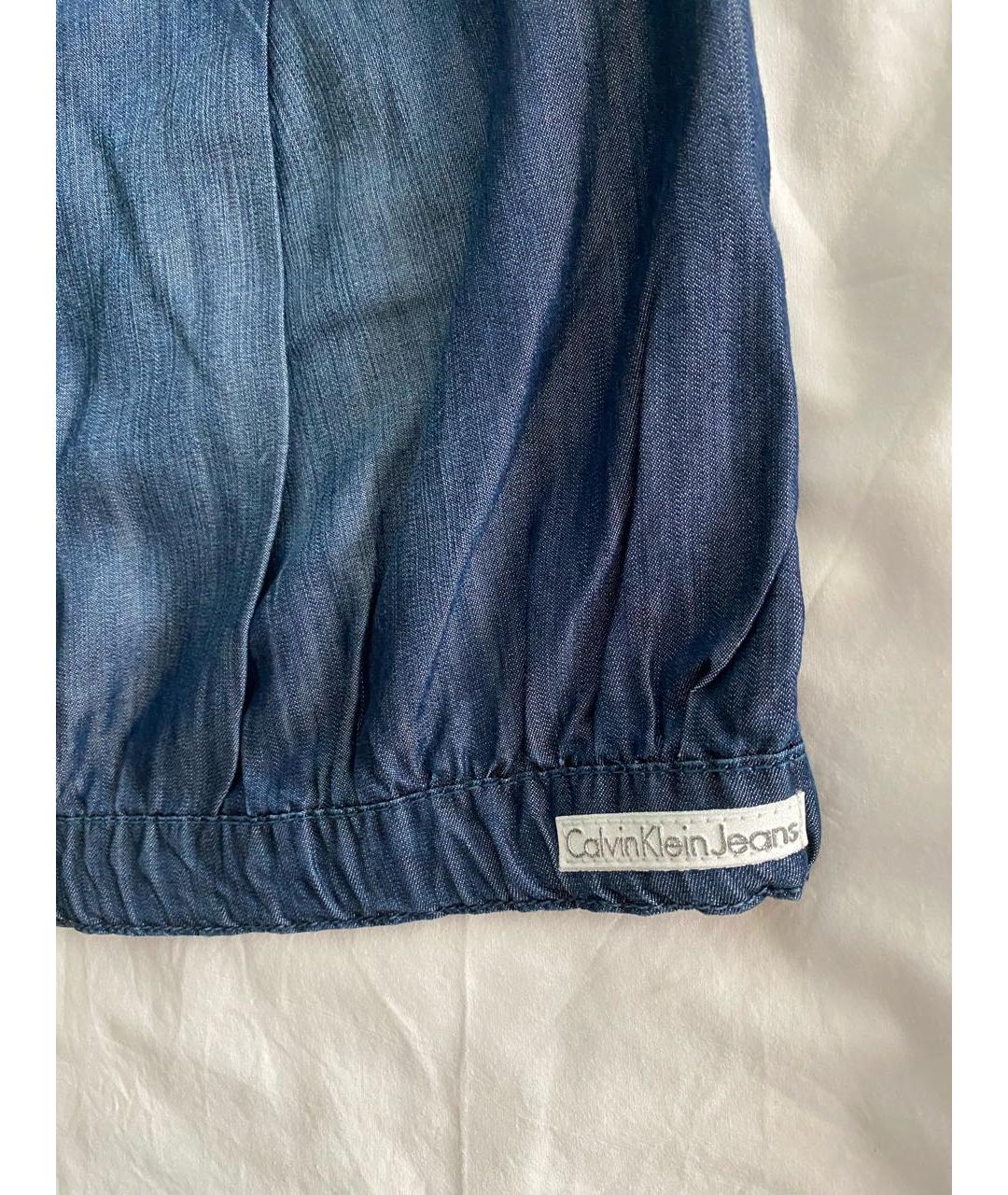 CALVIN KLEIN Синяя юбка мини, фото 3