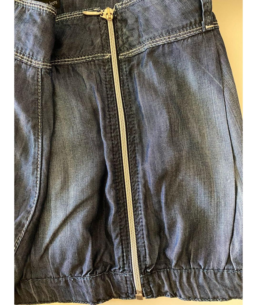 CALVIN KLEIN Синяя юбка мини, фото 8