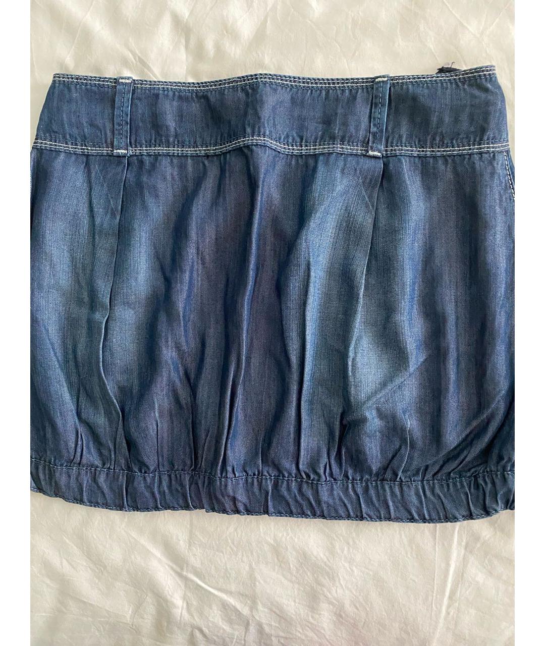 CALVIN KLEIN Синяя юбка мини, фото 2