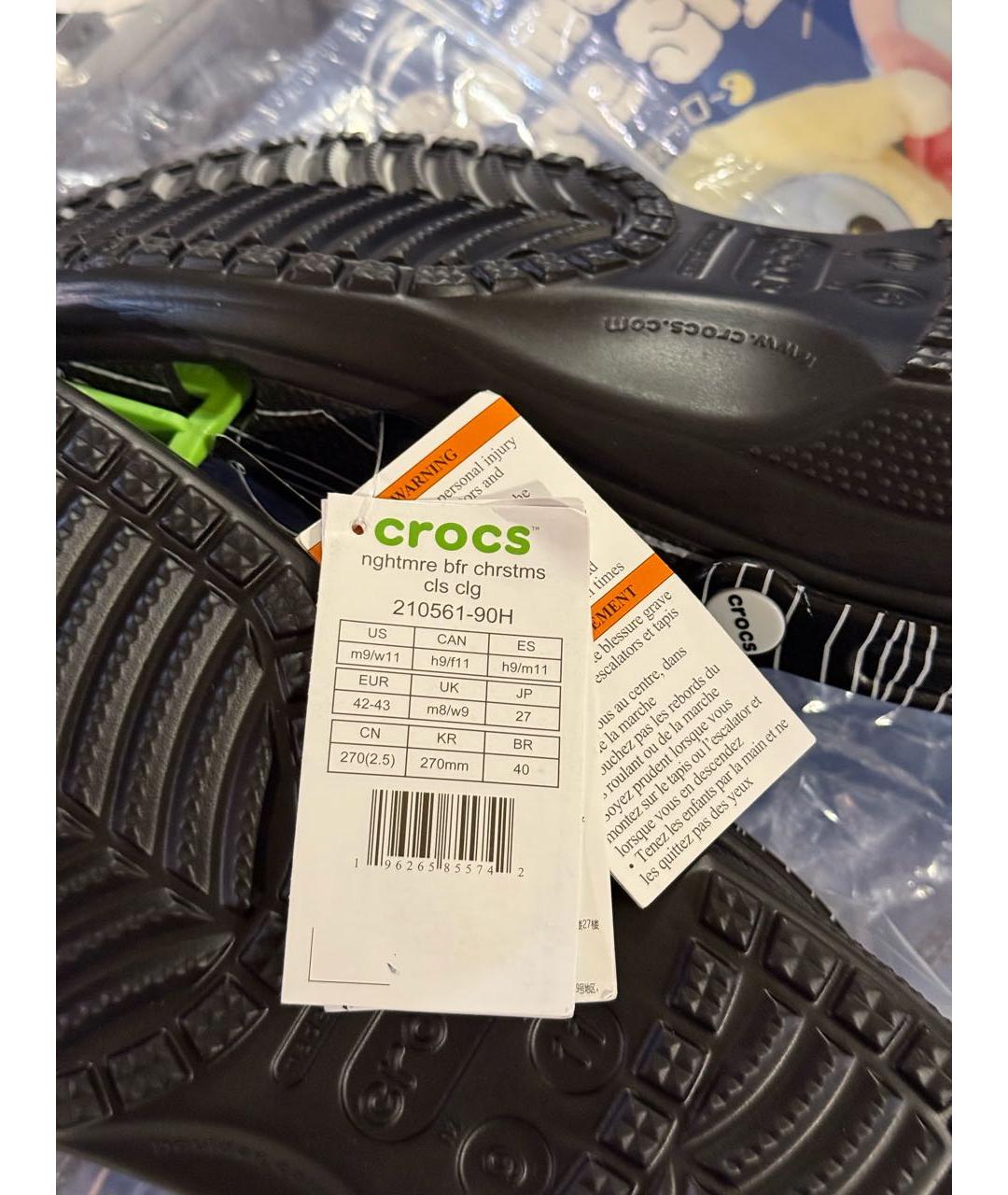CROCS Черные резиновые сандалии, фото 5