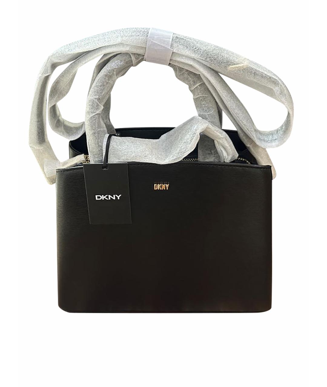 DKNY Черная сумка с короткими ручками из искусственной кожи, фото 1