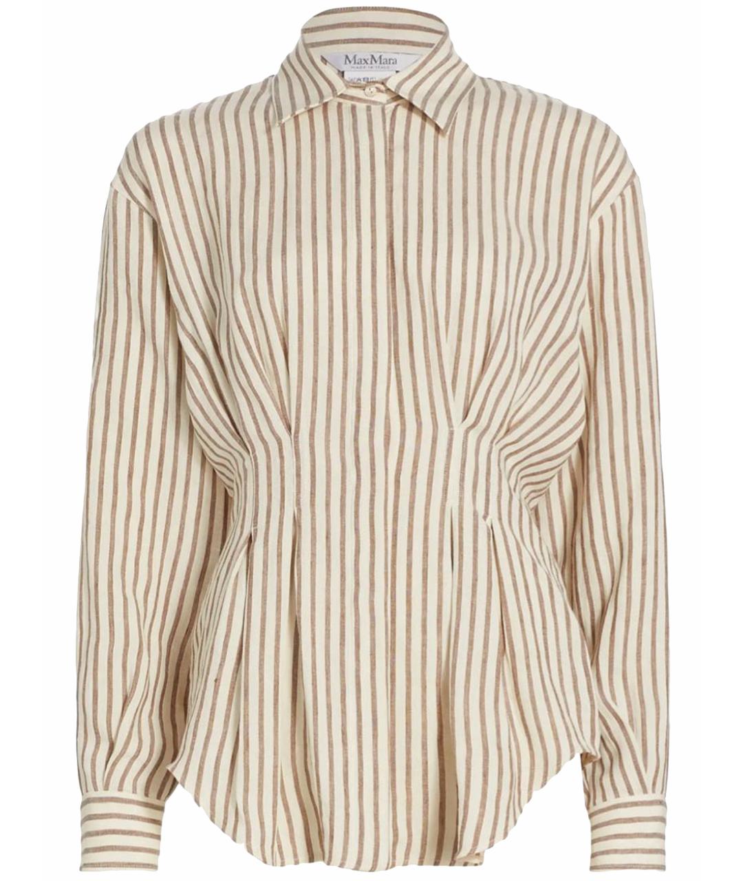 'S MAX MARA Бежевая льняная рубашка, фото 1
