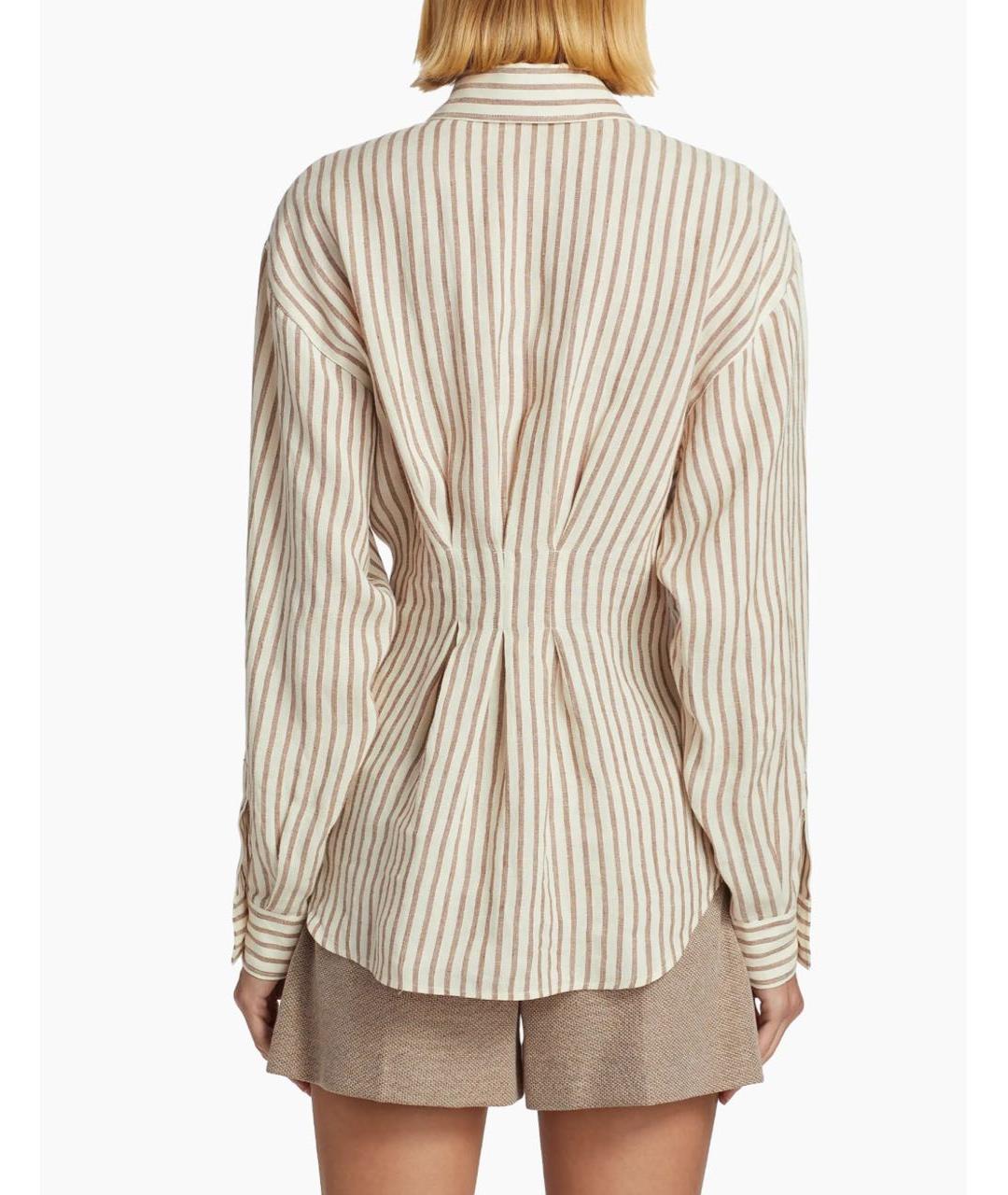 'S MAX MARA Бежевая льняная рубашка, фото 4