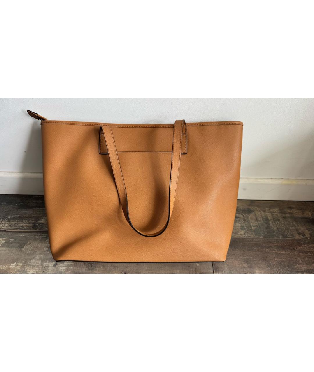 MICHAEL KORS Коричневая кожаная сумка тоут, фото 3