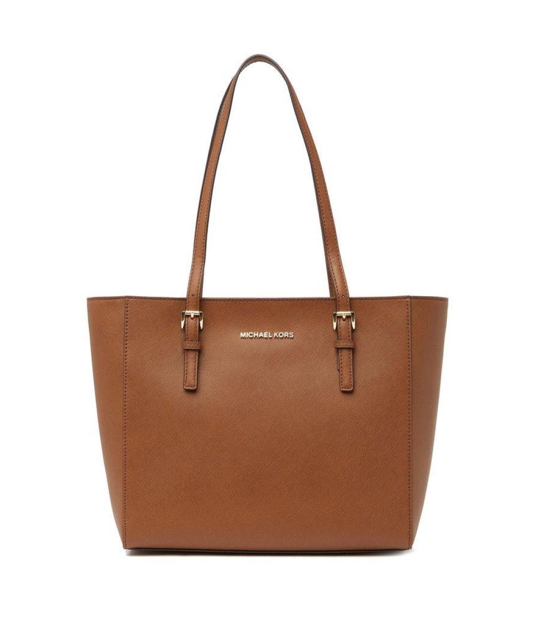 MICHAEL KORS Коричневая кожаная сумка тоут, фото 9