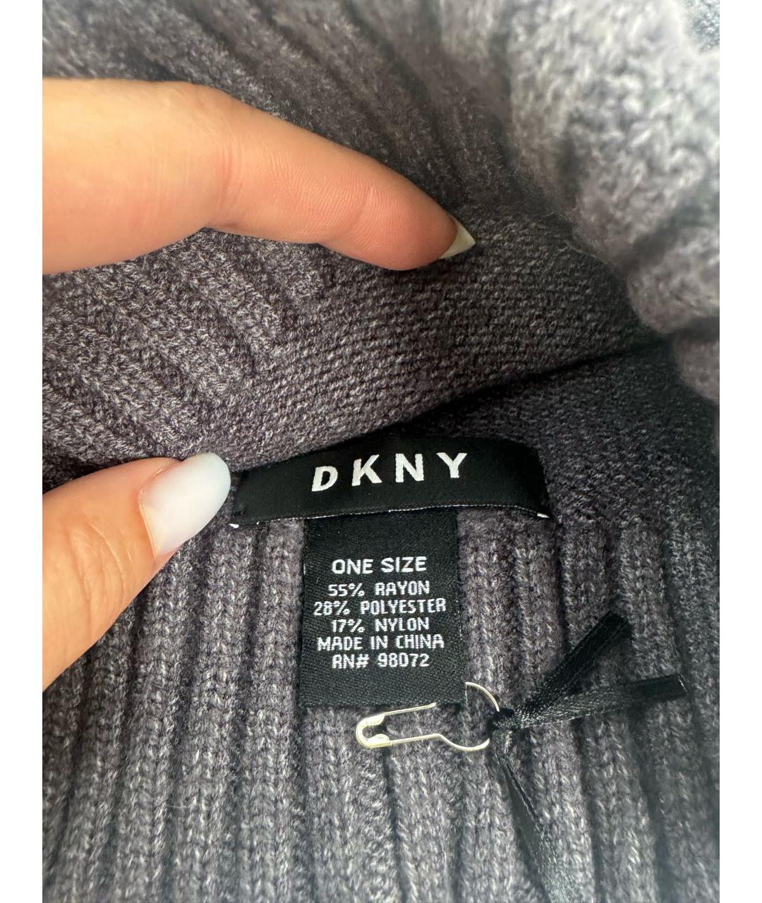 DKNY Серая шапка, фото 3