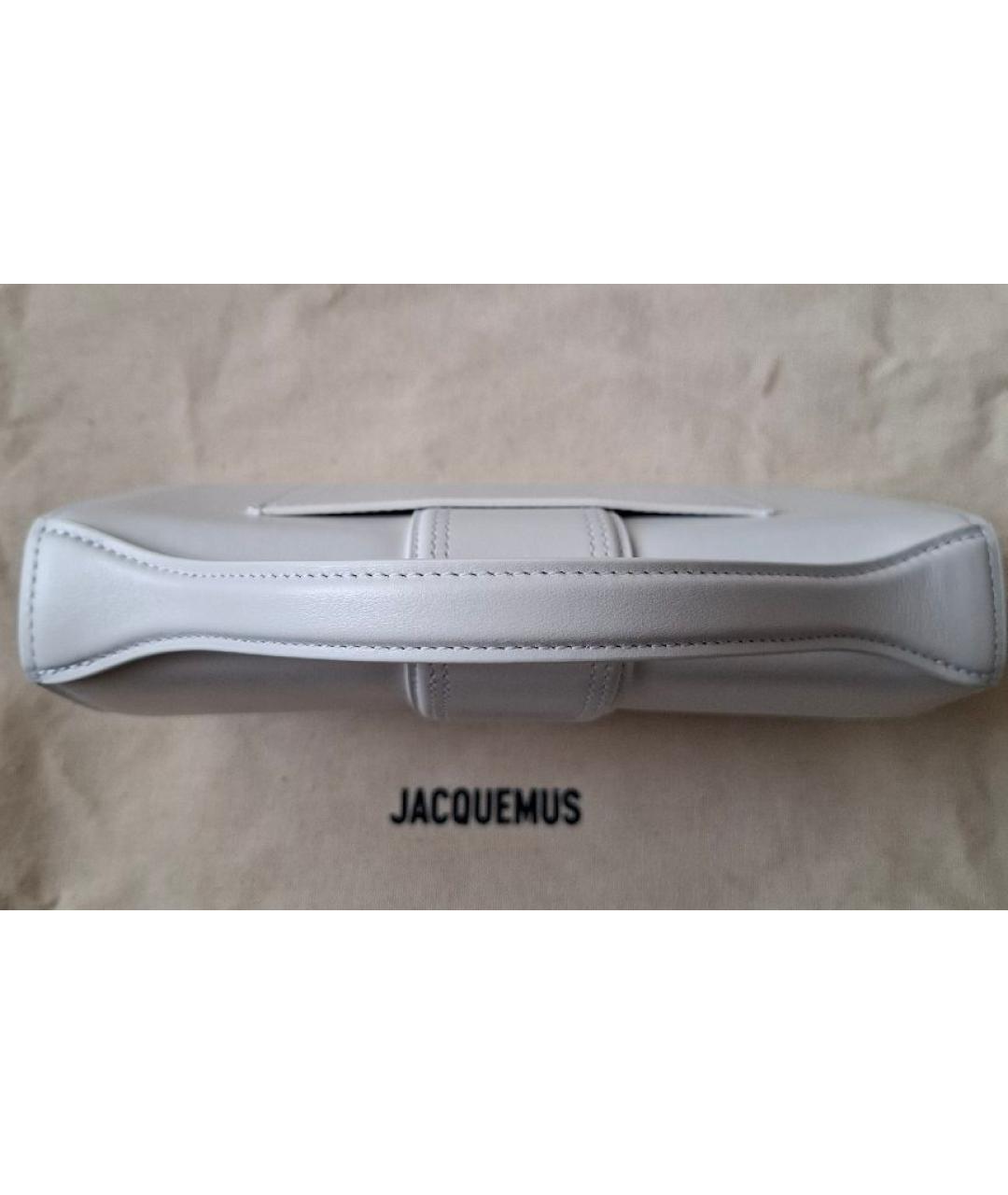JACQUEMUS Белая кожаная сумка через плечо, фото 5