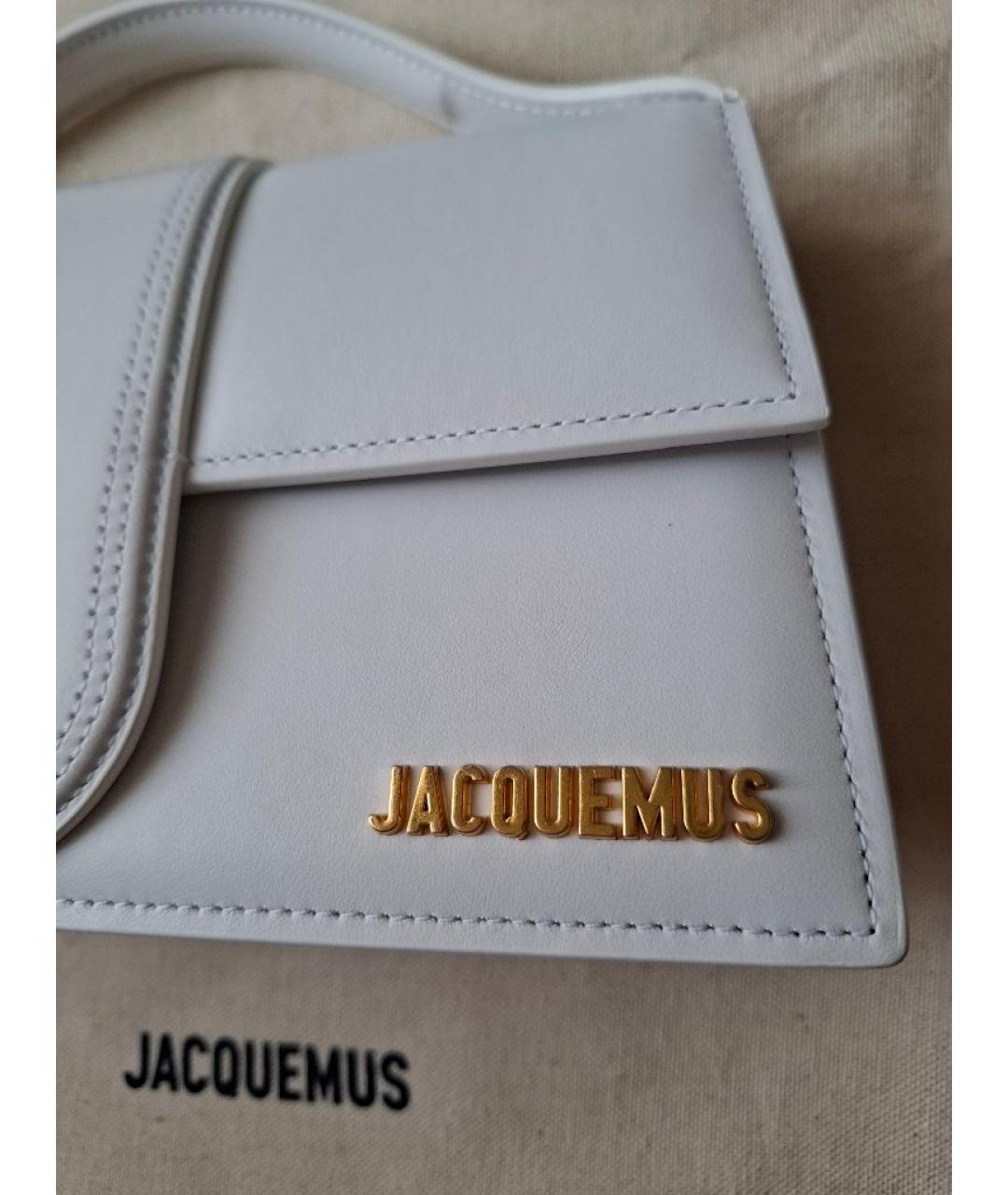 JACQUEMUS Белая кожаная сумка через плечо, фото 8