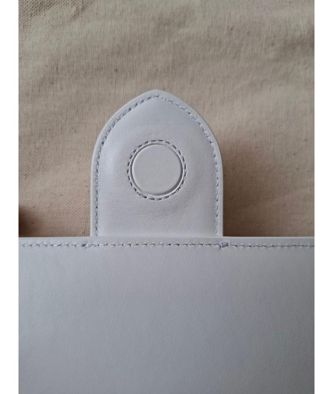 JACQUEMUS Белая кожаная сумка через плечо, фото 9