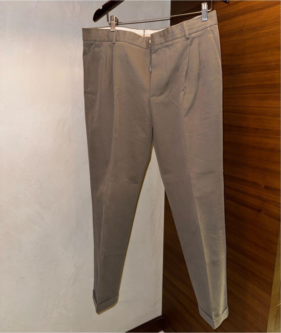 LORO PIANA Хаки хлопковые повседневные брюки, фото 4
