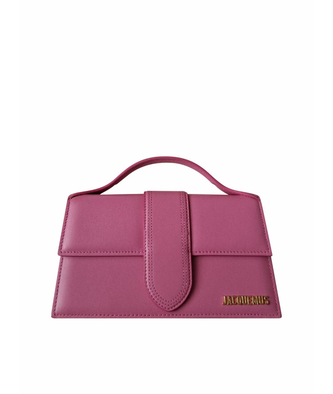 JACQUEMUS Розовая кожаная сумка через плечо, фото 1