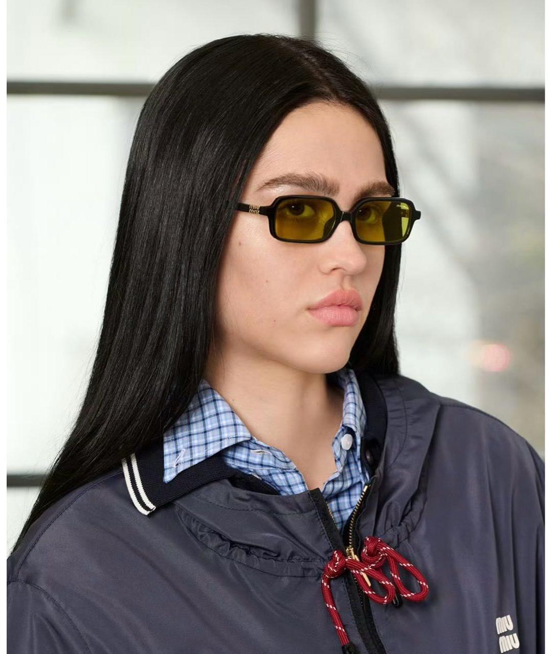 MIU MIU Темно-синяя полиамидовая куртка, фото 3