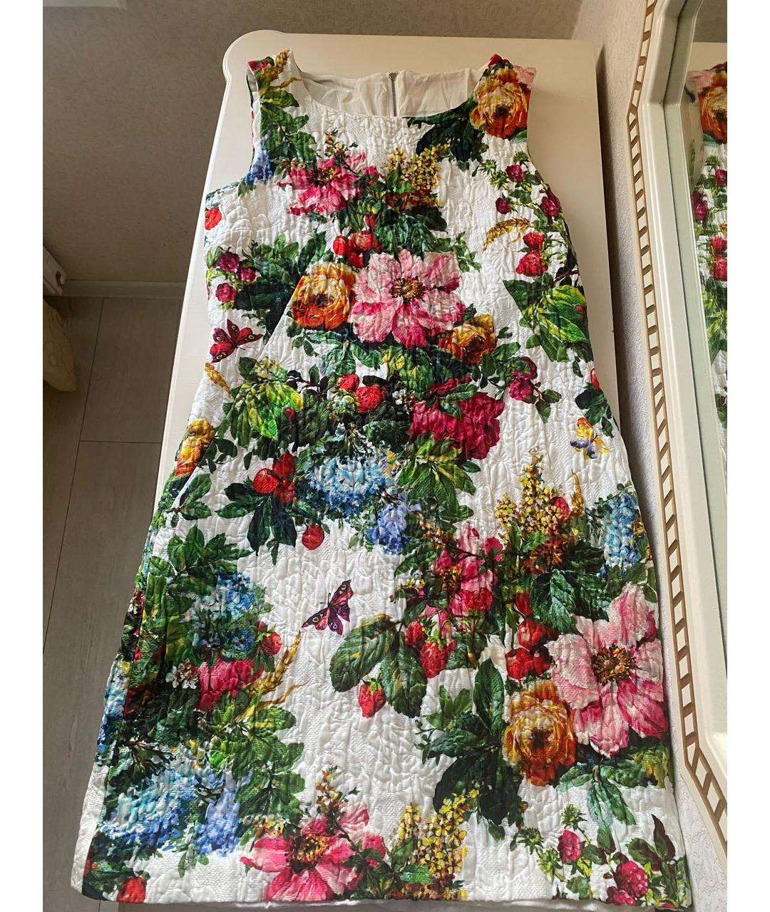 DOLCE&GABBANA Мульти хлопковое повседневное платье, фото 5
