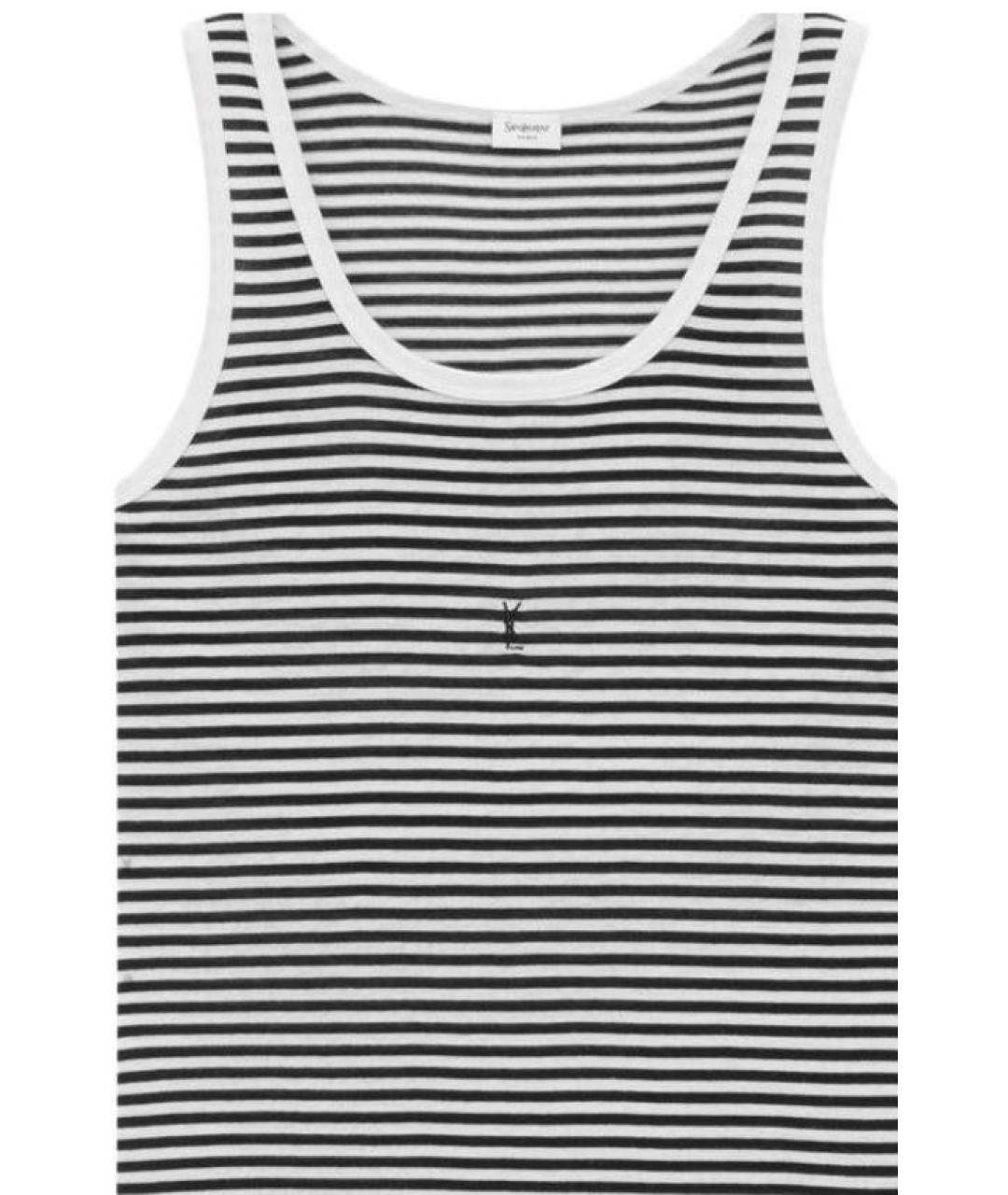 SAINT LAURENT Белая хлопковая майка, фото 4