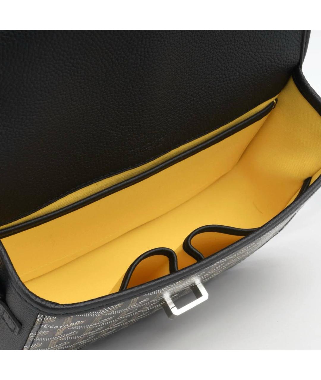 GOYARD Черная кожаная сумка на плечо, фото 4