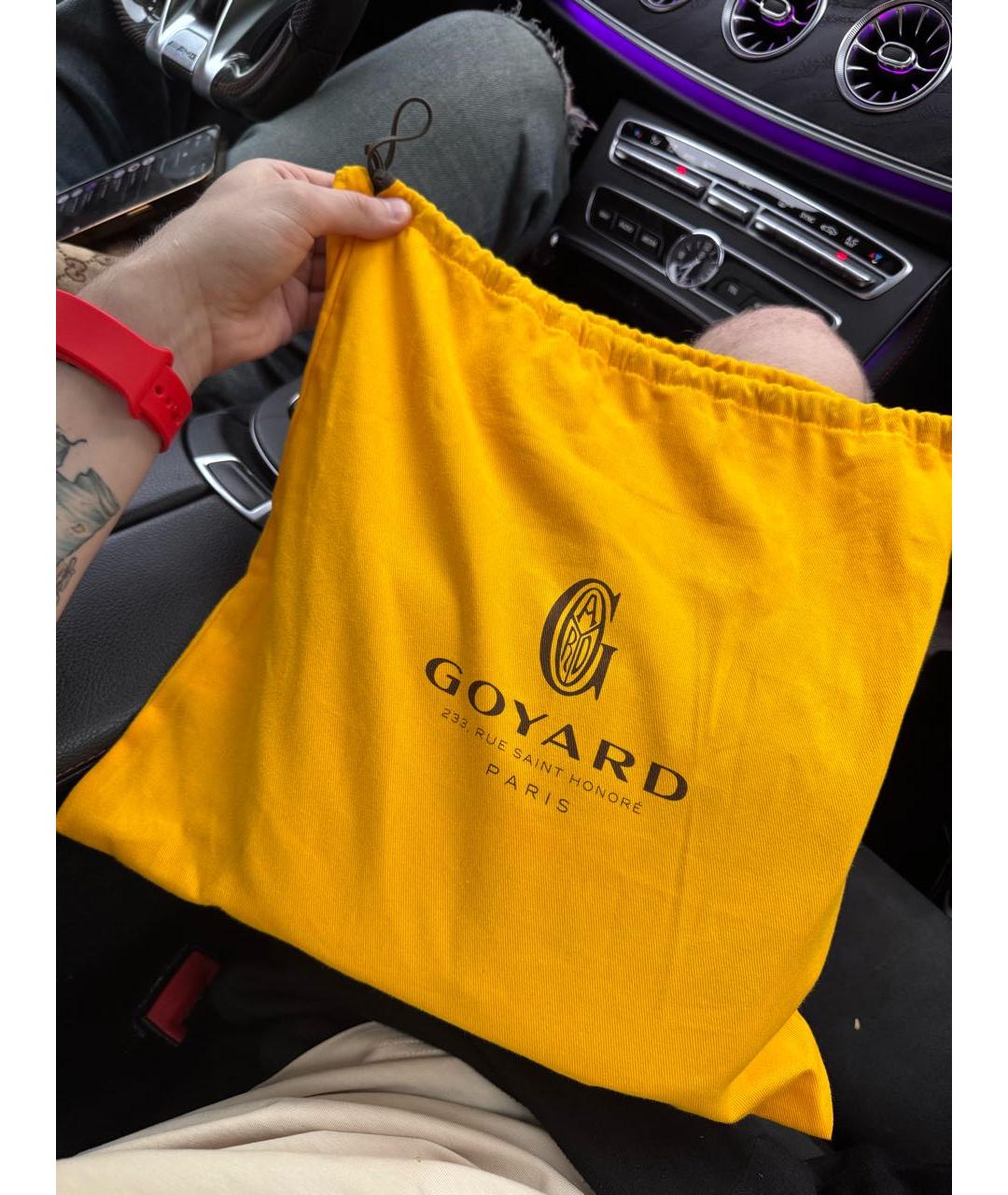 GOYARD Черная кожаная сумка на плечо, фото 8