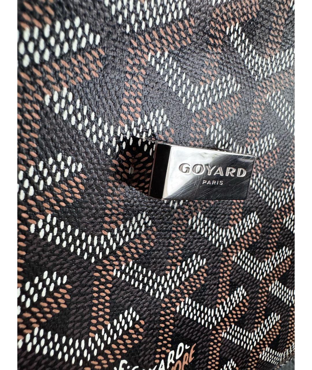 GOYARD Черная кожаная сумка на плечо, фото 7