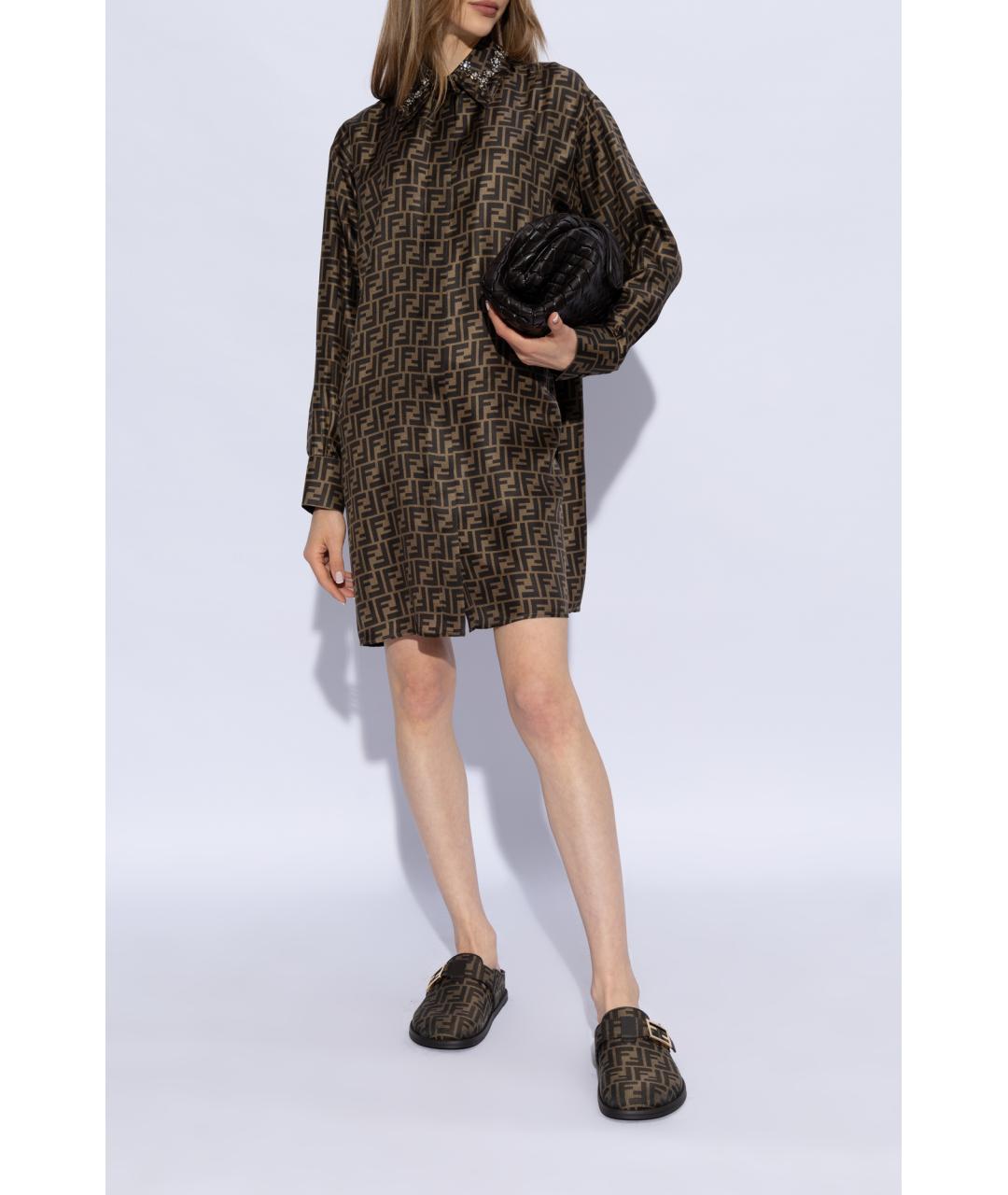 FENDI Коричневые мюли, фото 5