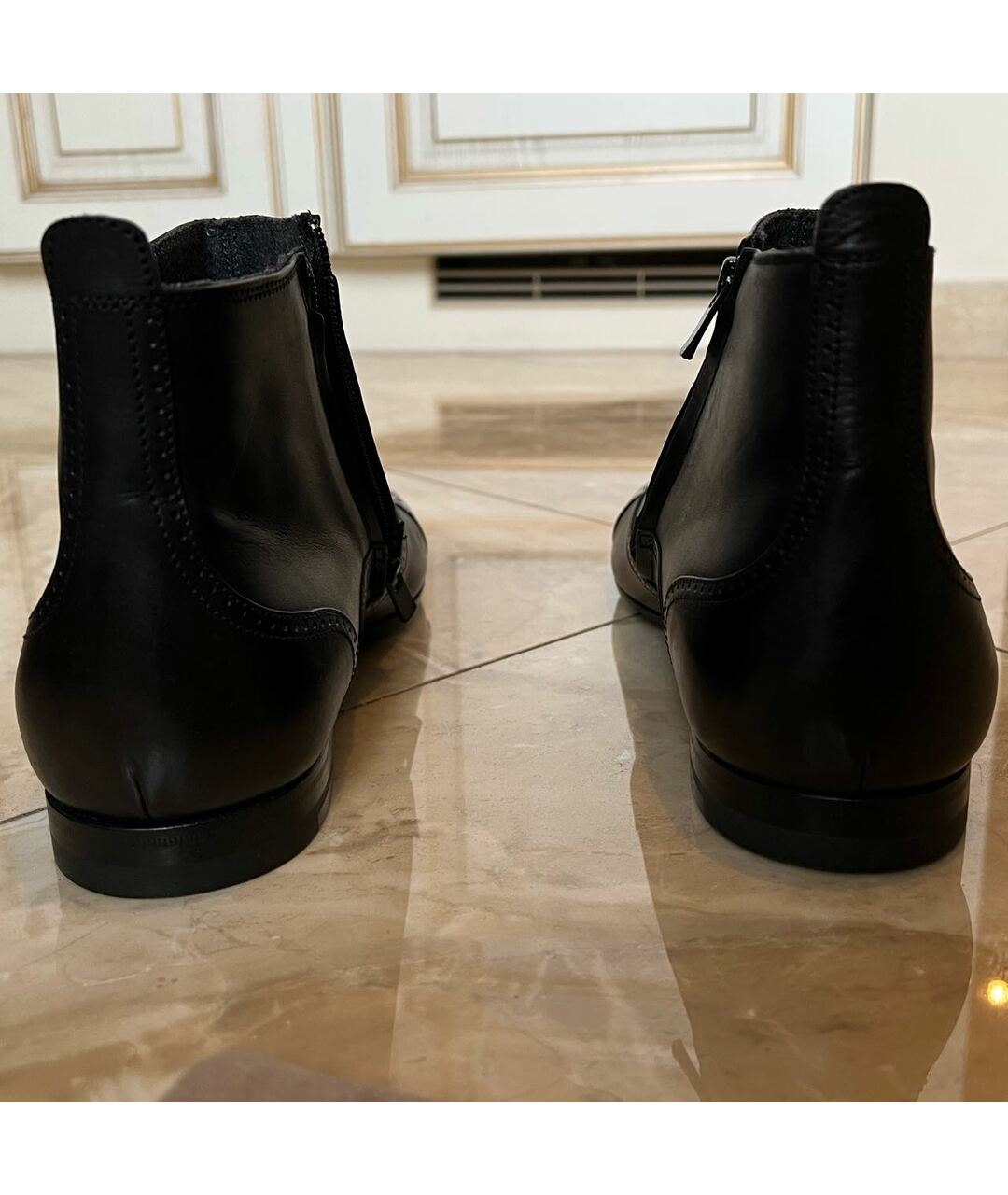 BOTTEGA VENETA Черные кожаные высокие ботинки, фото 4
